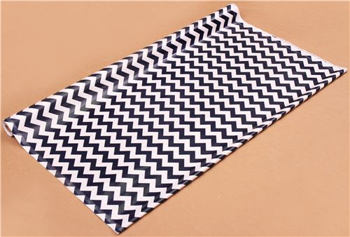 chevron Riley Blake laminate fabric navy white 3