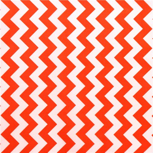 Chevron Muster Riley Blake Laminat Stoff orange wei 2