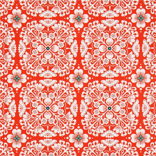 clementine  flower fabric flower ornaments Michael Miller 2