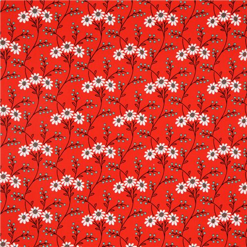 clementine flower fabric Michael Miller USA 2
