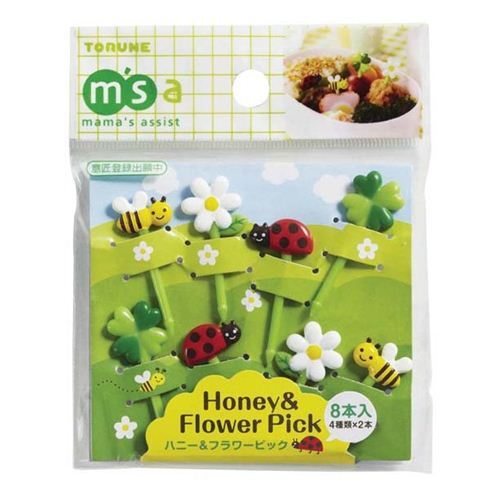 cloverleaf bee bug food picks for Bento Box Lunch Box 2