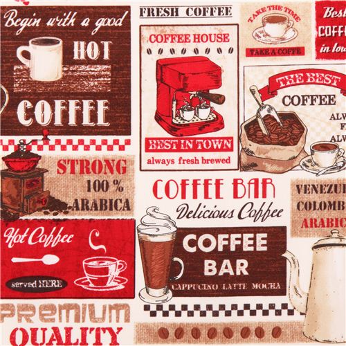 Kaffee Essens Stoff Timeless Treasures Coffee Patchwork Fabric by