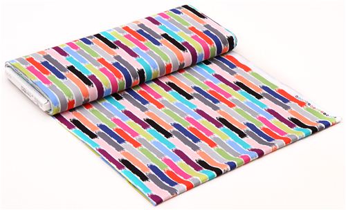 colorful Brush Stroke stripe fabric Michael Miller 3