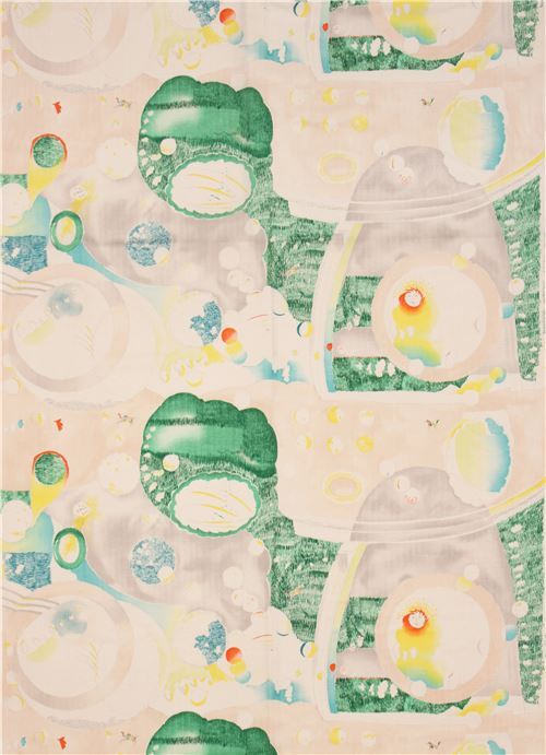 Remnant 34 cm - colorful Kokka double gauze shapes nani iro fabric from Japan 2