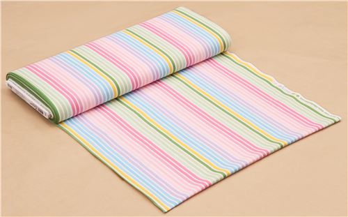 colorful Robert Kaufman fabric pastel light purple light green stripe Remix 3