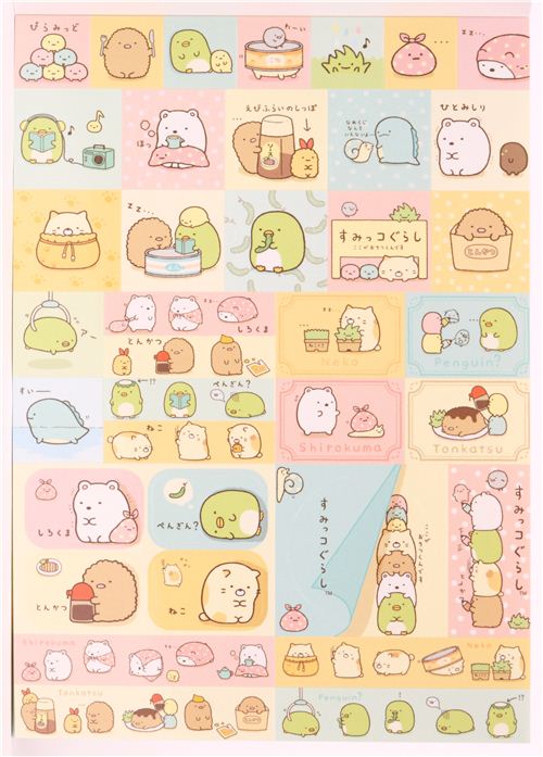 colorful Sumikkogurashi animals in corner Note Pad - Memo Pads ...