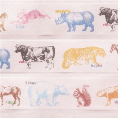 colorful animals mt Washi Tape deco tape - modeS4u