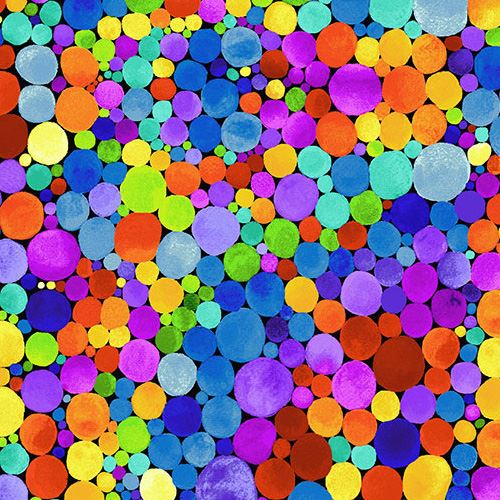 colorful bubble fabric by Timeless Treasures - modeS4u