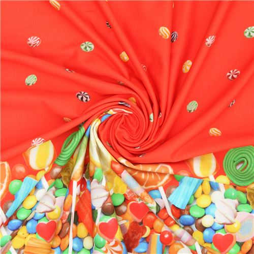 colorful candy double border knit fabric in orange-red by Stenzo