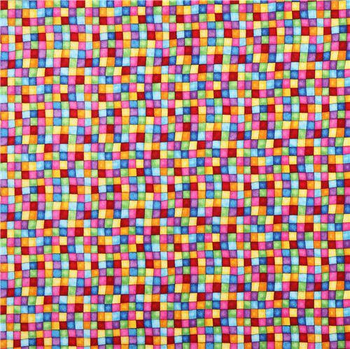 colorful checker fabric Monster Mash Quilting Treasures 2