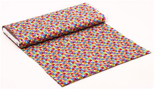 colorful checker fabric Monster Mash Quilting Treasures 3