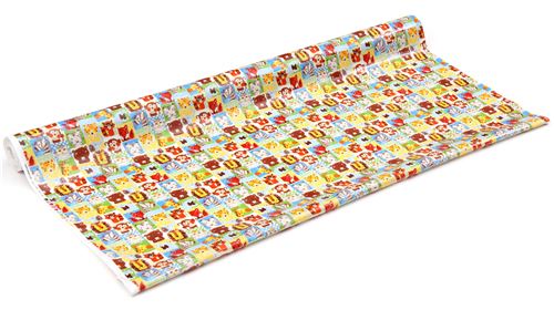 colorful cute lion monkey bear square laminate fabric from Japan 3