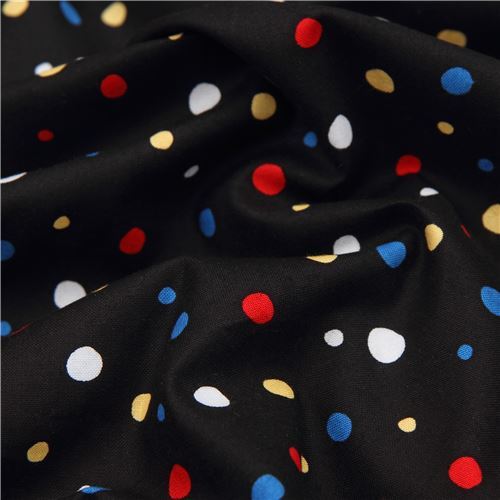 Fat Quarter (50 x 56 cm) - colorful dot fabric by Michael Miller in black 4