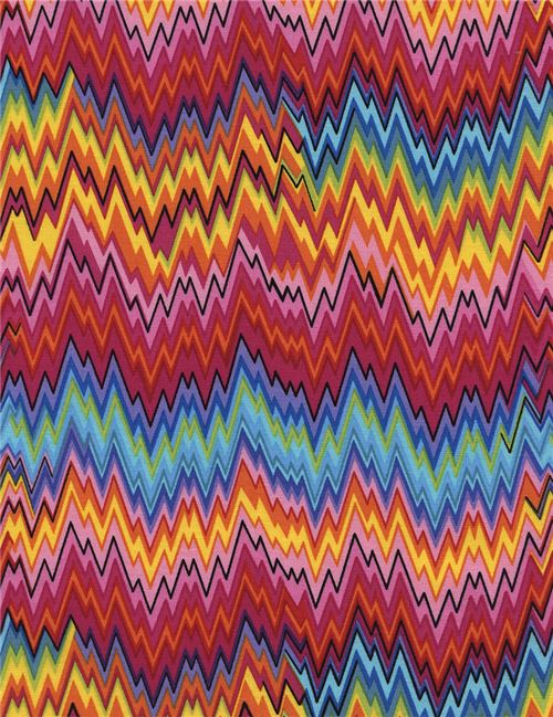 colorful fabric with flame stitch design flower by Timeless Treasures 2
