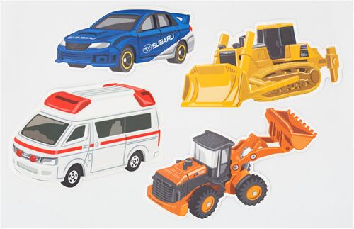 colorful fire truck police car big stickers by Kamio Japan 3