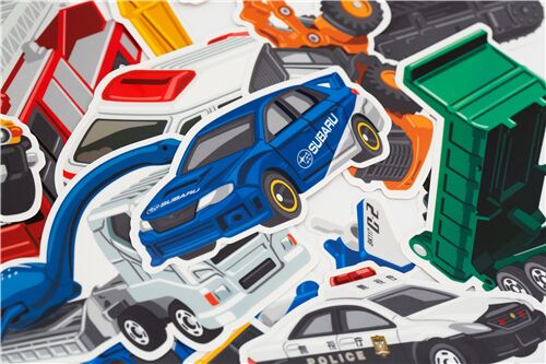 colorful fire truck police car big stickers by Kamio Japan 5