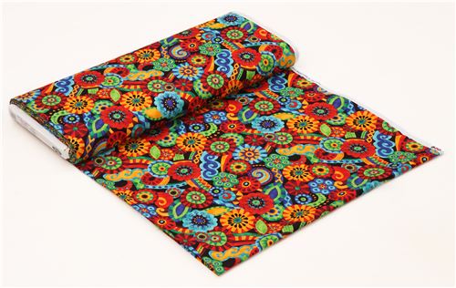 colorful fun flower leaf circle fabric Luminosity Brite Blank Quilting USA 3