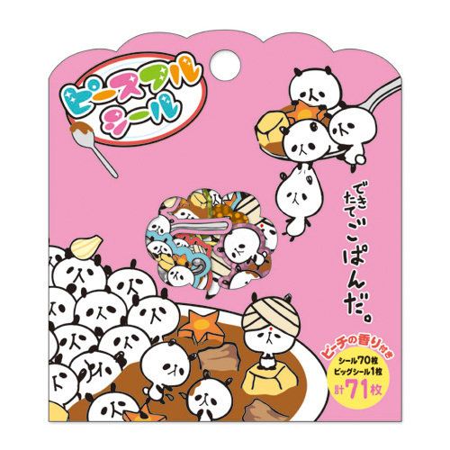 colorful panda food sticker sack by Mind Wave - modeS4u