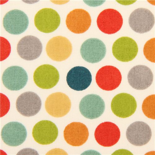 bunter Polka Dot Punkte Jersey Bio-Stoff birch USA 1