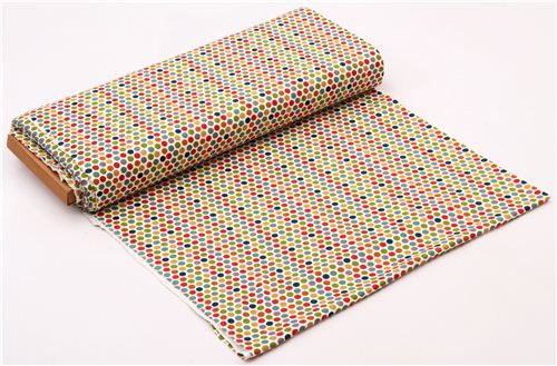bunter Polka Dot Punkte Jersey Bio-Stoff birch USA 3