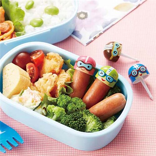 colorful race car driver food picks for bento boxes - modeS4u