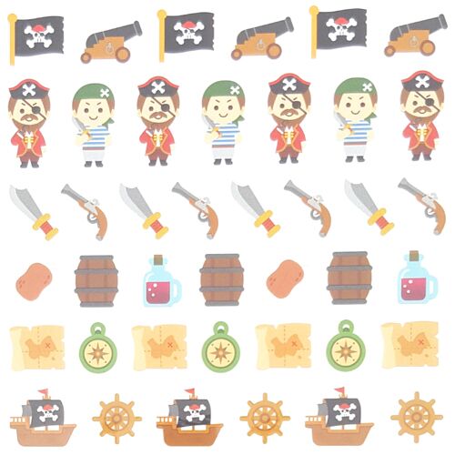 colorful small pirate stickers from Japan - modeS4u