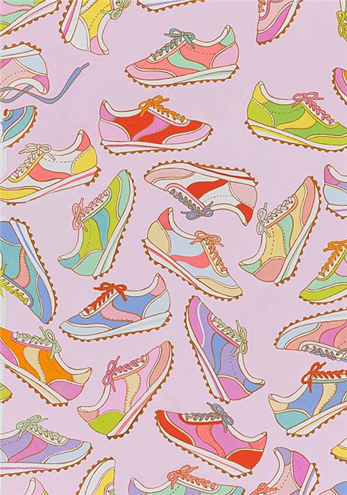 colorful sneakers Alexander Henry fabric in light pink - modeS4u