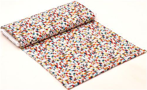 colorful square rectangle patch Michael Miller fabric 4