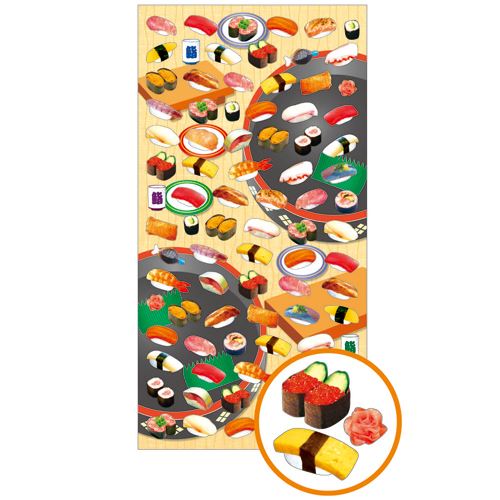colorful sushi Japanese food stickers by Mind Wave Food Stickers