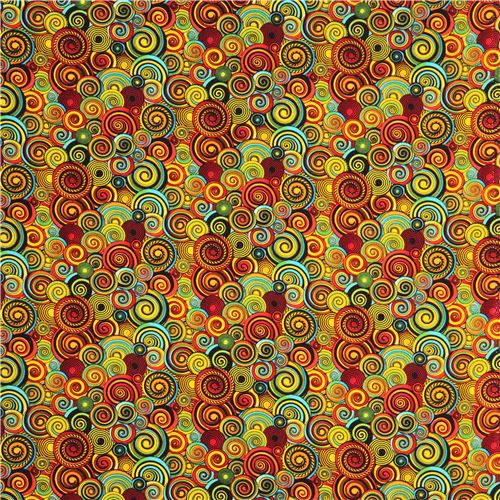 colorful swirl pattern fabric Timeless Treasures 3
