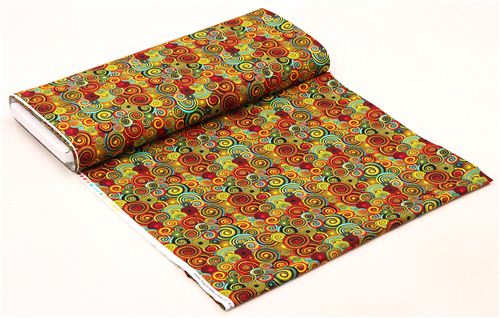 colorful swirl pattern fabric Timeless Treasures 5