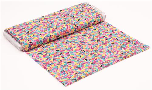 colorful triangle Cloud 9 organic cotton fabric Brush Strokes 3