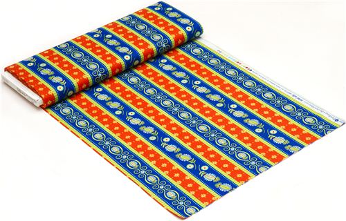 colourful Michael Miller fabric Gypsy Road flower leaf 3