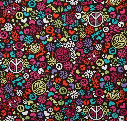 colourful Peace Swirl Michael Miller designer fabric 2
