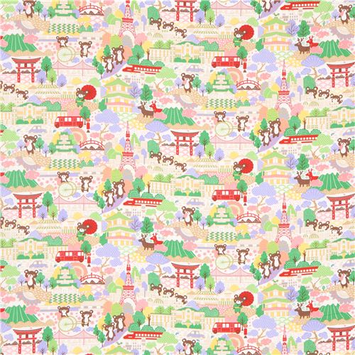 colourful bears in Tokyo Japan animal fabric from the USA 2