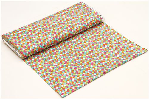 colourful fish scale pattern fabric by Robert Kaufman USA 3