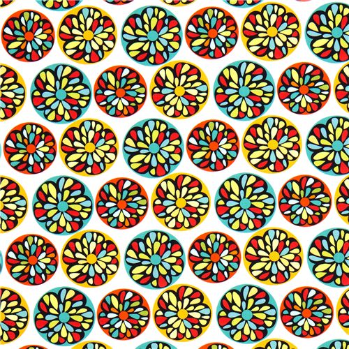 colourful flower fabric par Robert Kaufman 2