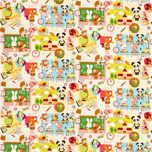 colourful kawaii animal fabric in School de Cosmo de Jap�n2