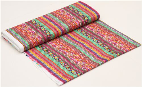 colourful pattern stripe fabric by Timeless Treasures 3