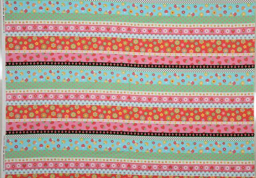 colourful stripes fabric strawberry flowers mushroom 3