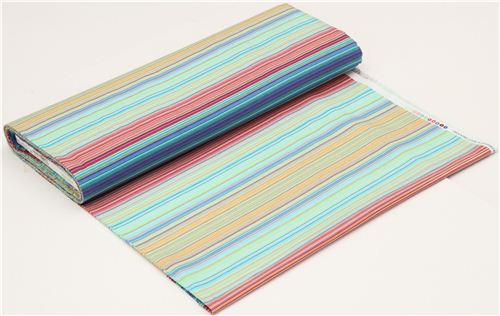 colourful thin stripes fabric by Michael Miller USA Fabric by Michael ...