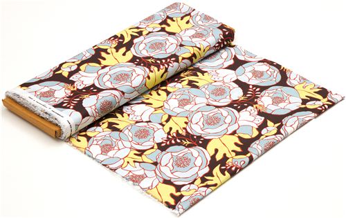 bunter monaluna Bio-Stoff mit Blumen und Bl�ttern 3