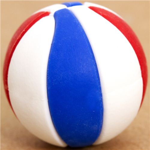 cool blue white and red basketball eraser by Iwako modeS4u
