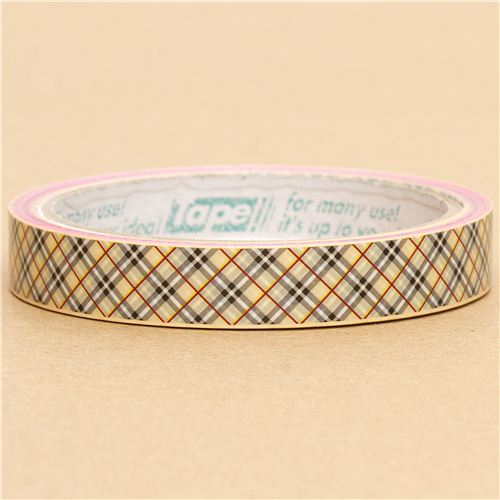 cool checkered Deco Tape Checker, Dots, Stars Decorative Tapes Stationery Kawaii Shop