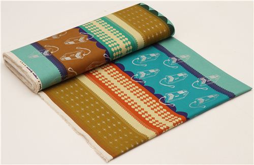 copy - Canvas Stoff Retro Kamera Streifen rot von Kokka aus Japan 3