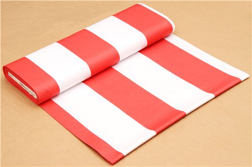 coral red stripe cotton sateen fabric Michael Miller 3
