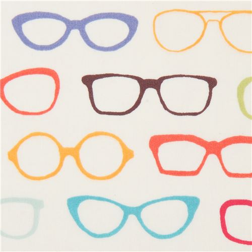 cream Birch organic fabric with glasses 1