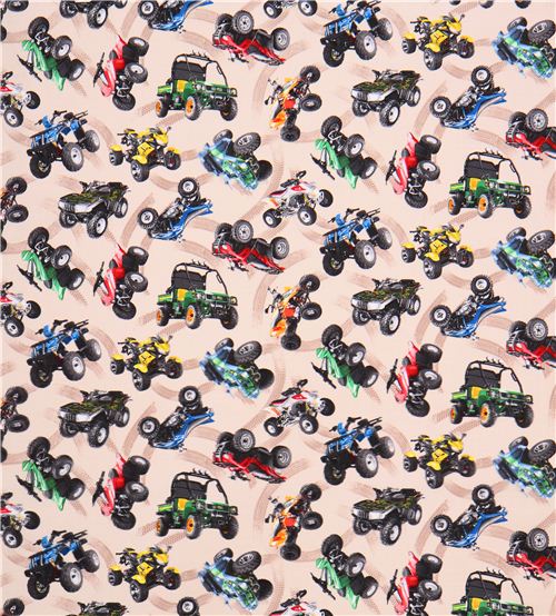 cream In Motion quad ATV all terrain vehicle fabric Elizabeth's Studio USA 2