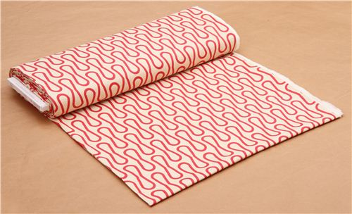 cream 'Loop' ring stripes Cloud 9 organic Barkcloth fabric 4