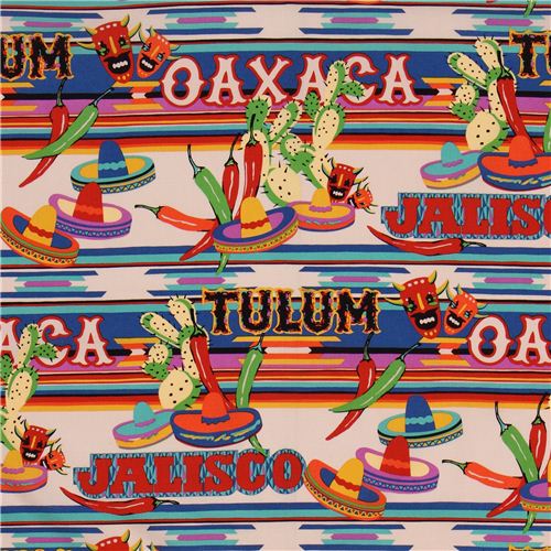 Tela color crema de México Tulum de Alexander Henry EEUU Tela